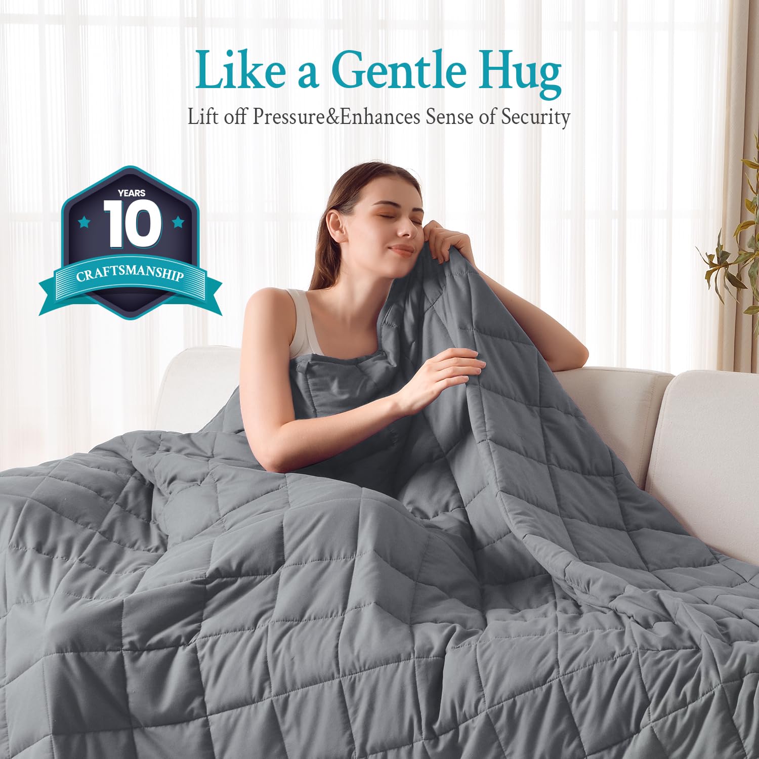 Topblan on queen bed lifestyle scene showing breathable sleep comfort