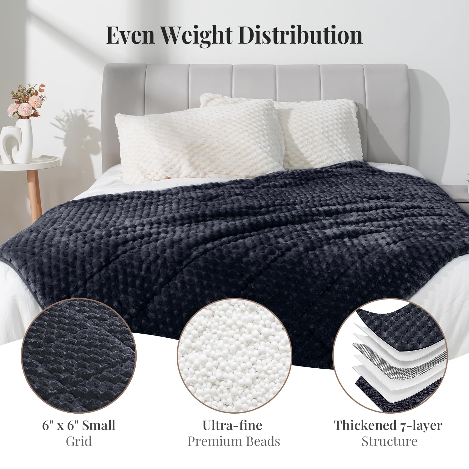 Topblan on a queen bed lifestyle image demonstrating full-body coverage