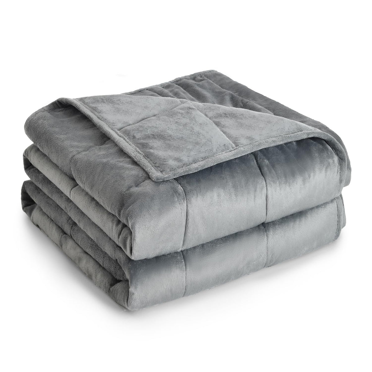 Topblan weighted blanket front packaging showing soft faux fur and size