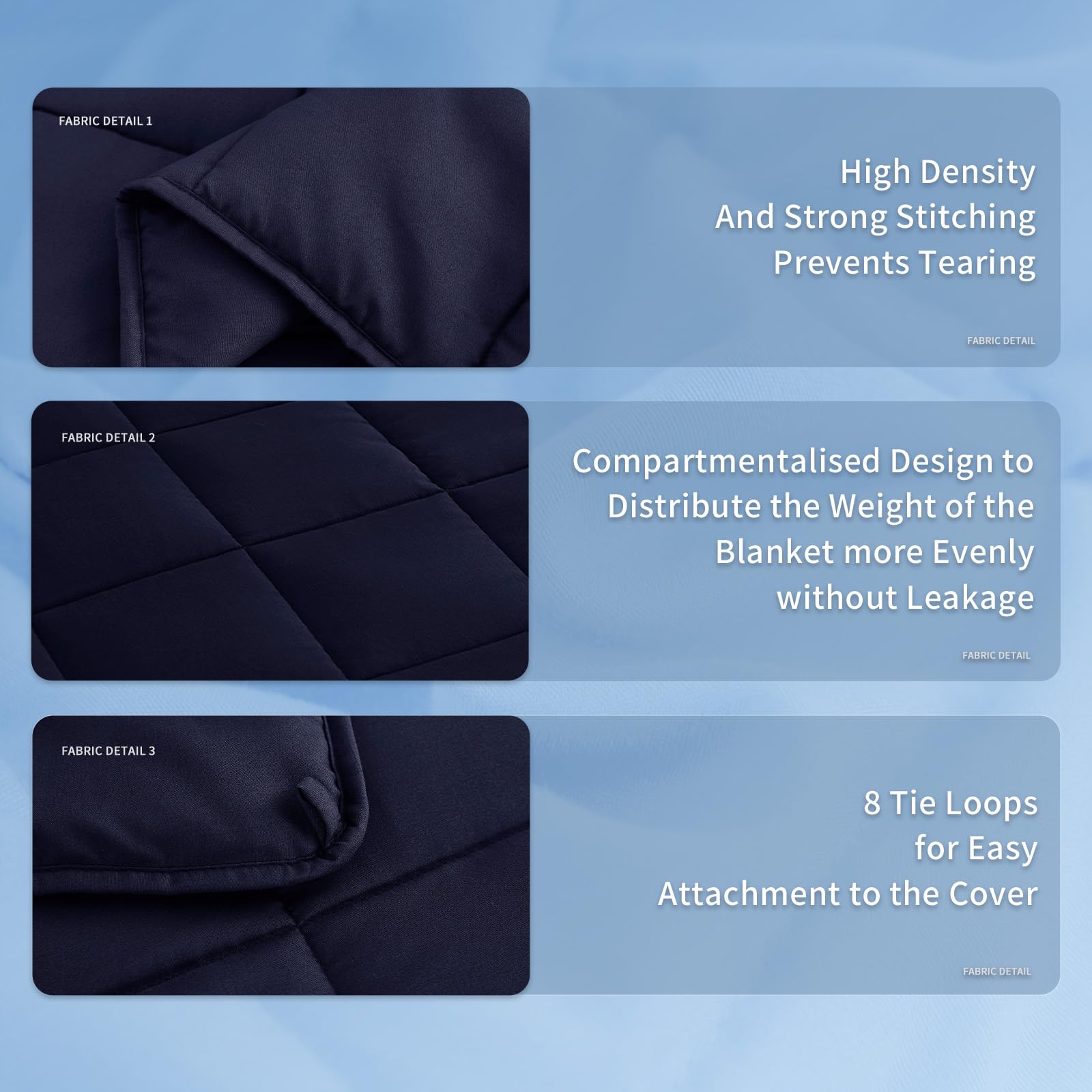 Topcee hand holding blanket edge showing scale and durable construction