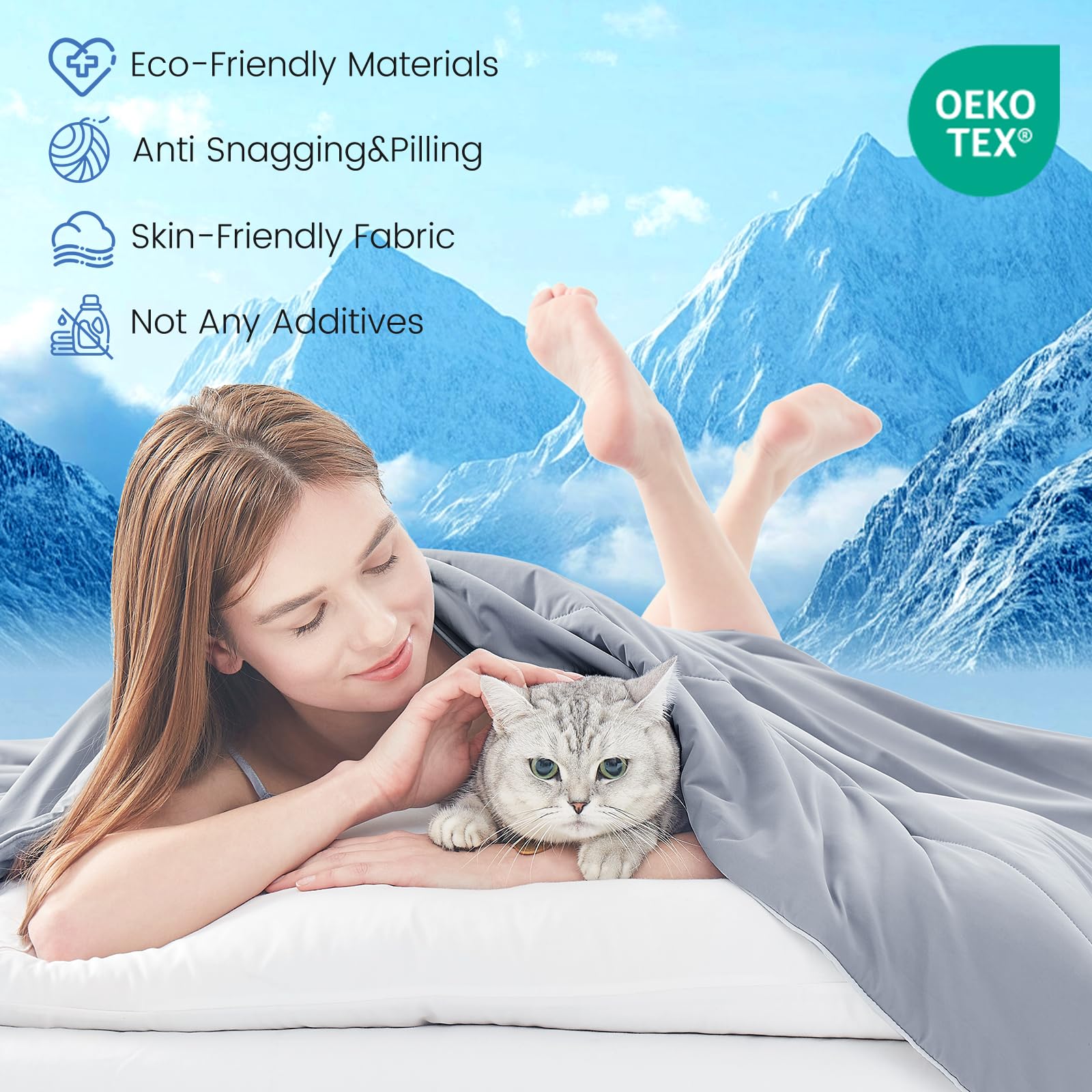 Topcee size and scale on queen bed showing full coverage and neat drape
