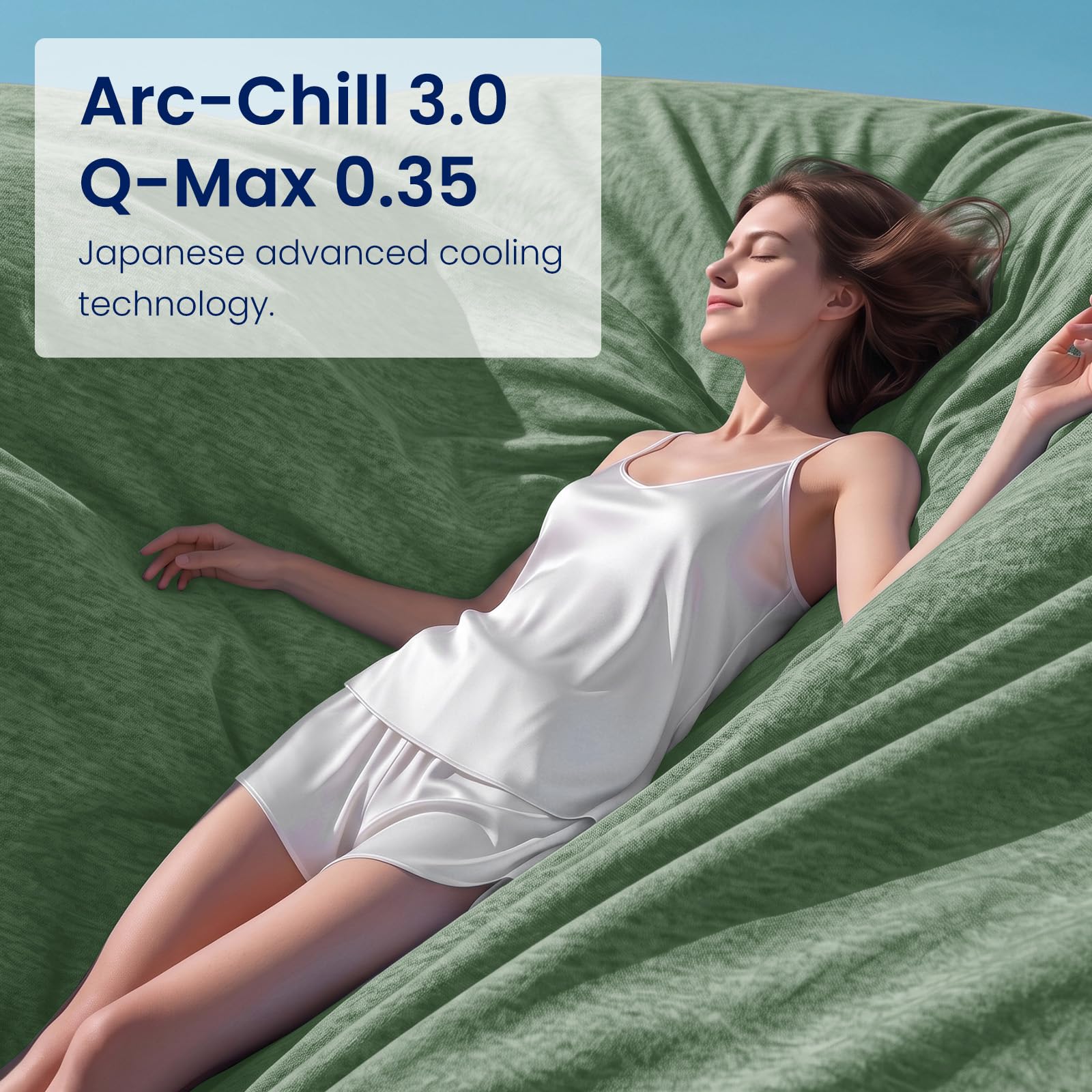 Topcee corner and edge finish close-up showing smooth seams and cozy skin comfort