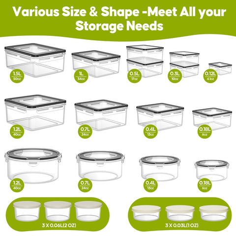 TOPCHASE rectangular containers stacked to save space and organize shelves