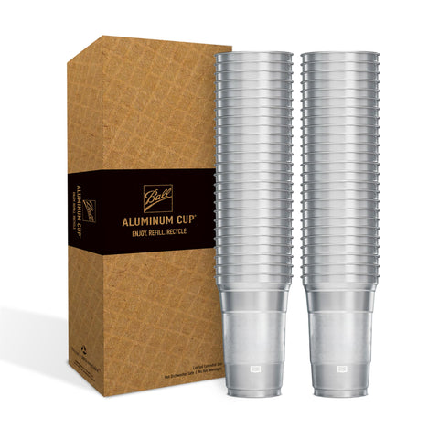 Top Cup stealth front packaging showing 50-count and reusable benefit
