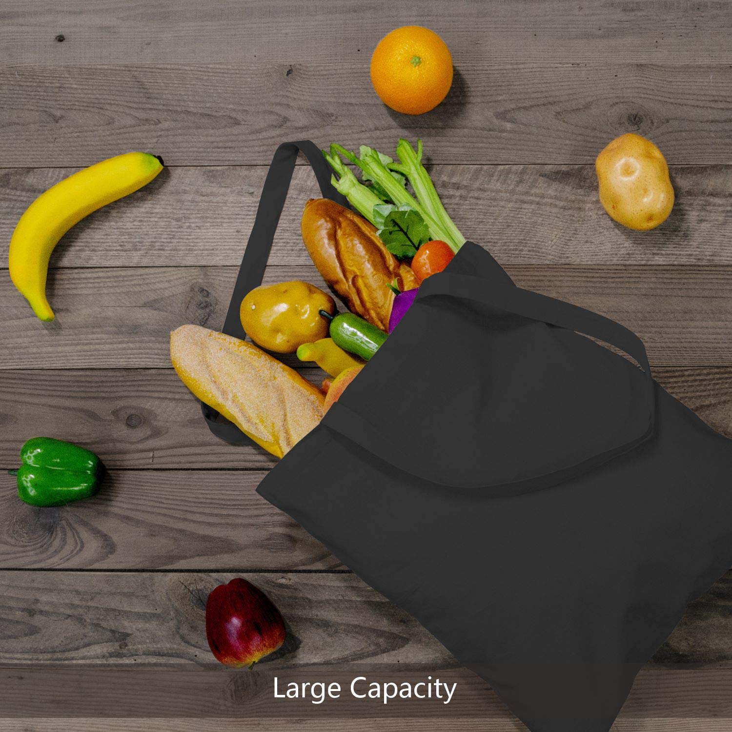 TOPDesign painted customized tote in hands demonstrating personalization options