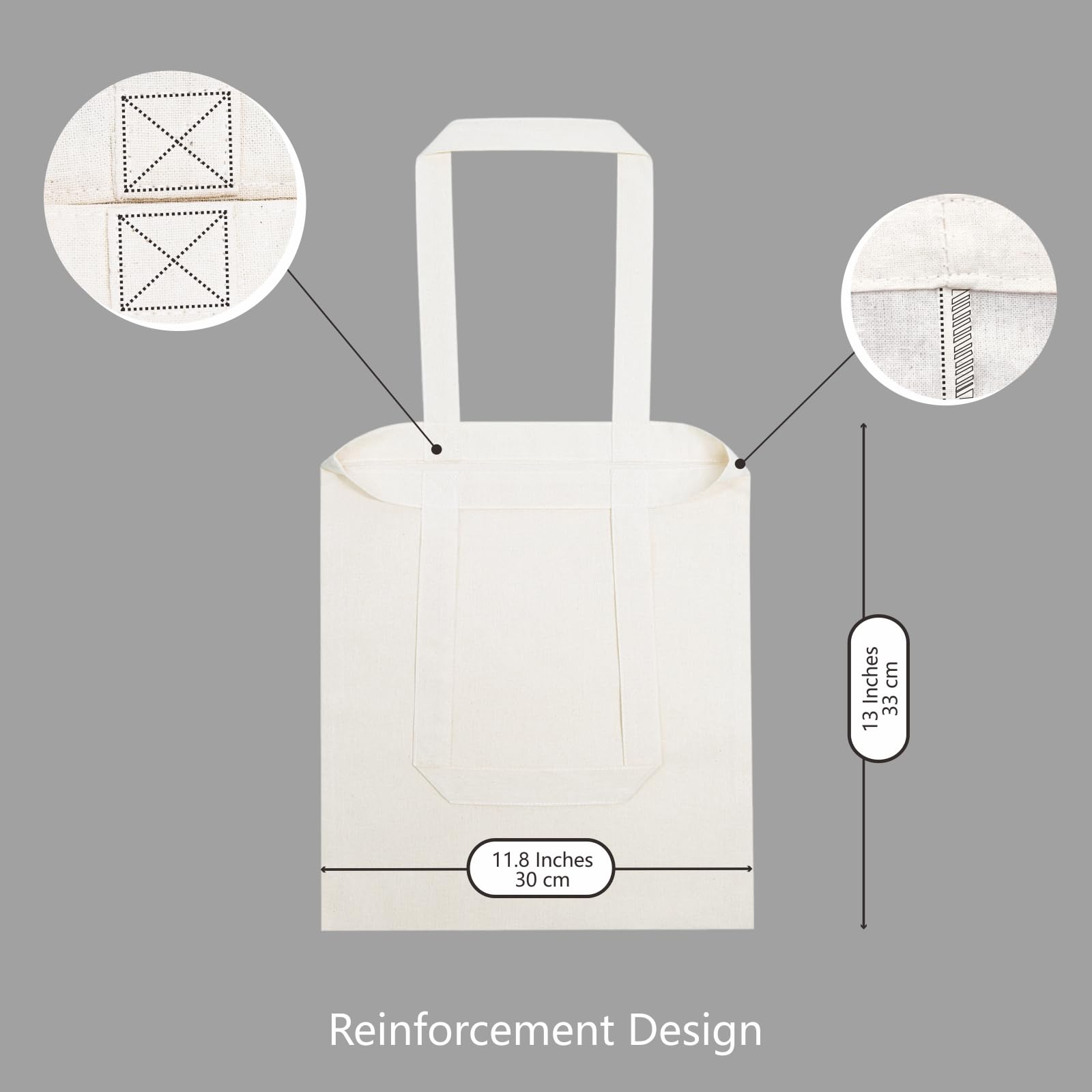 TOPDesign tote beside a book to show size and suitability for books or small groceries