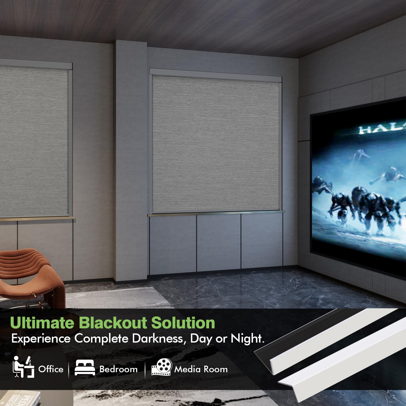 Toperblinds in a bedroom lifestyle scene showing darker room and improved privacy benefit