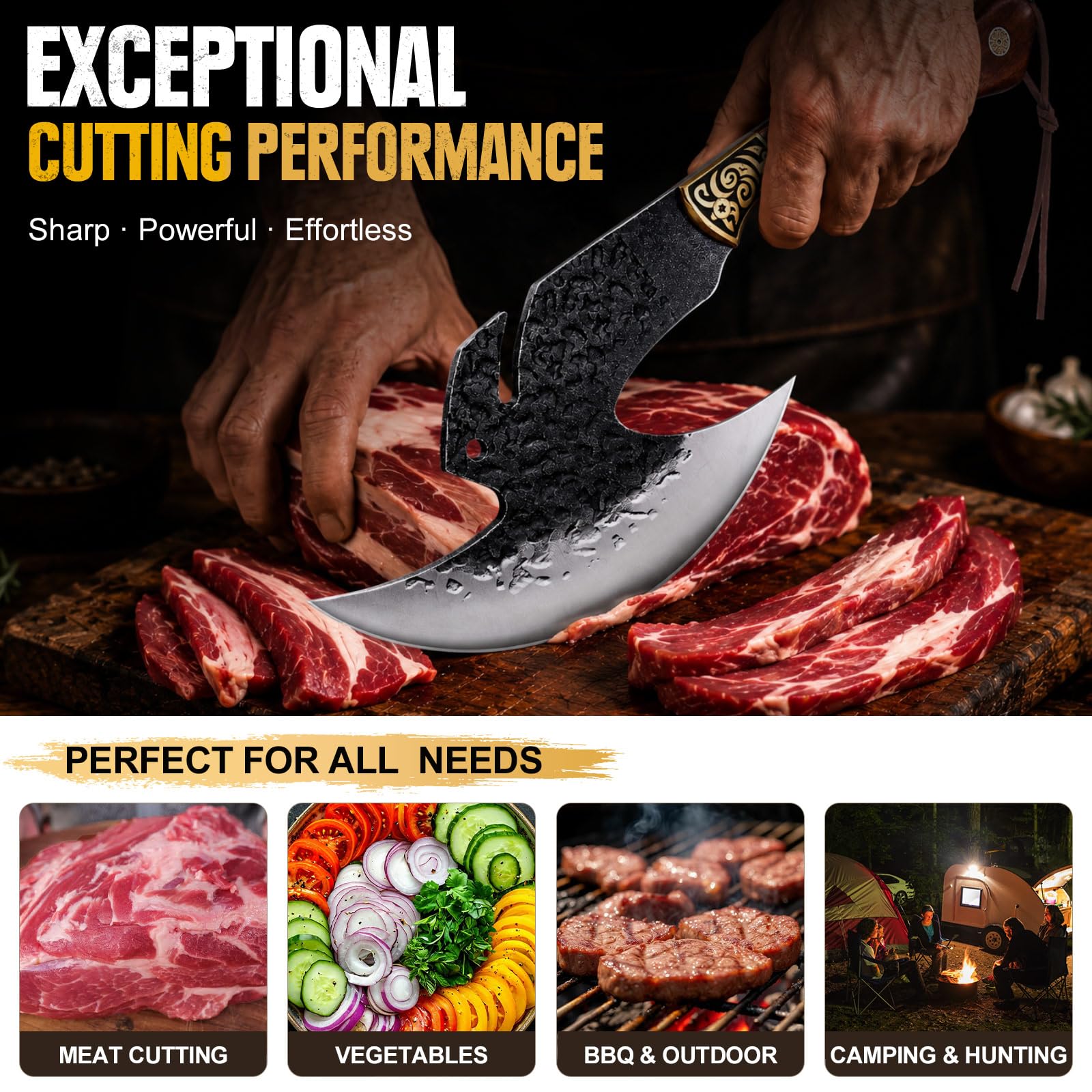 Topfeel luxury gift box with cleaver and sheath ready for gifting and presentation