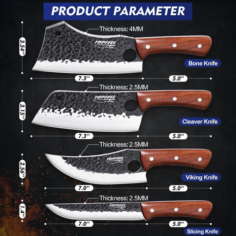 Topfeel black gift box packaging that protects blades and makes a ready gift