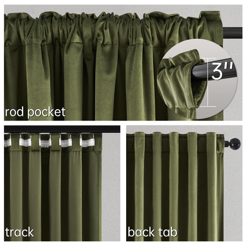 Topfinel hanging-detail showing back tab and rod pocket for easy install