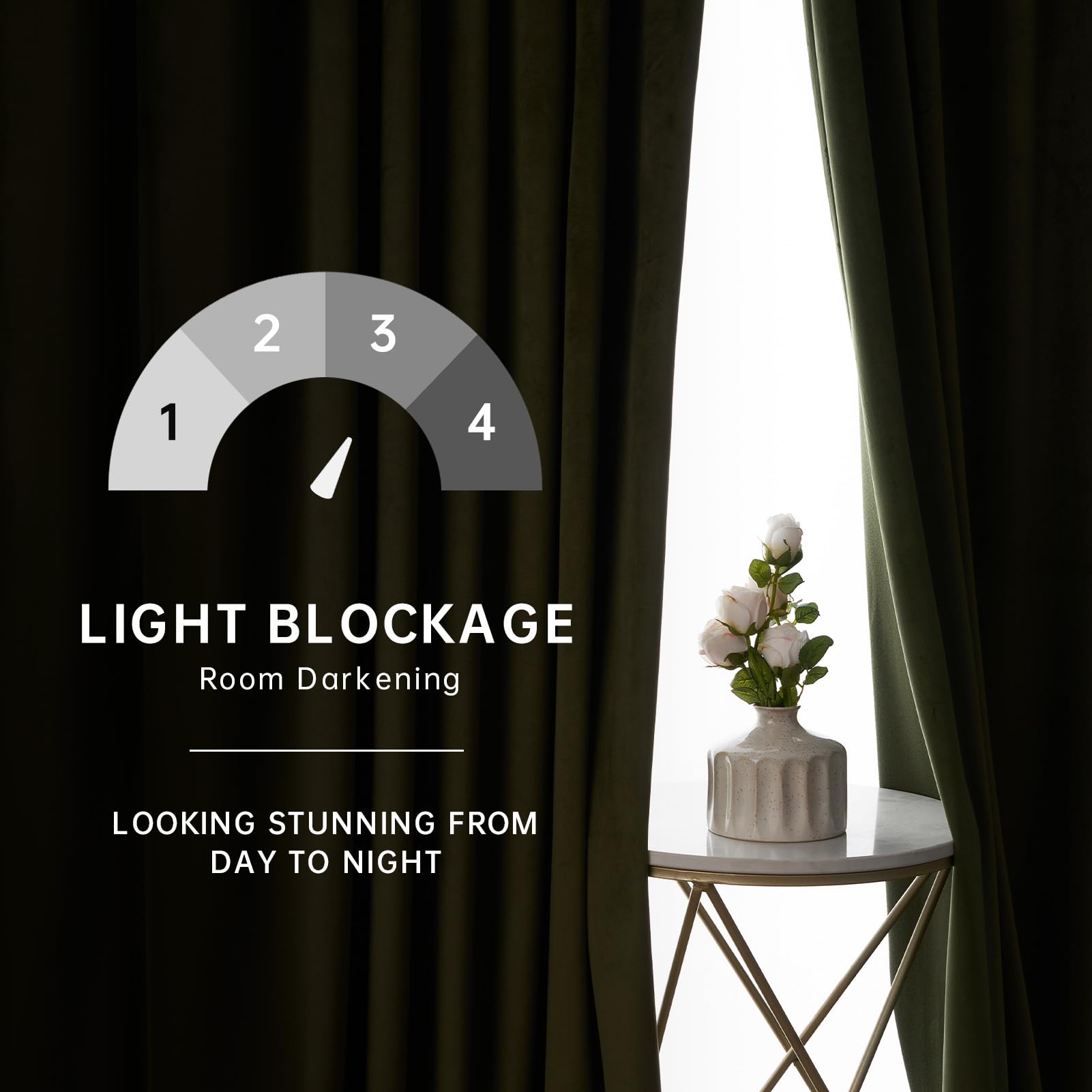 Topfinel demonstration of room darkening with daylight blocked