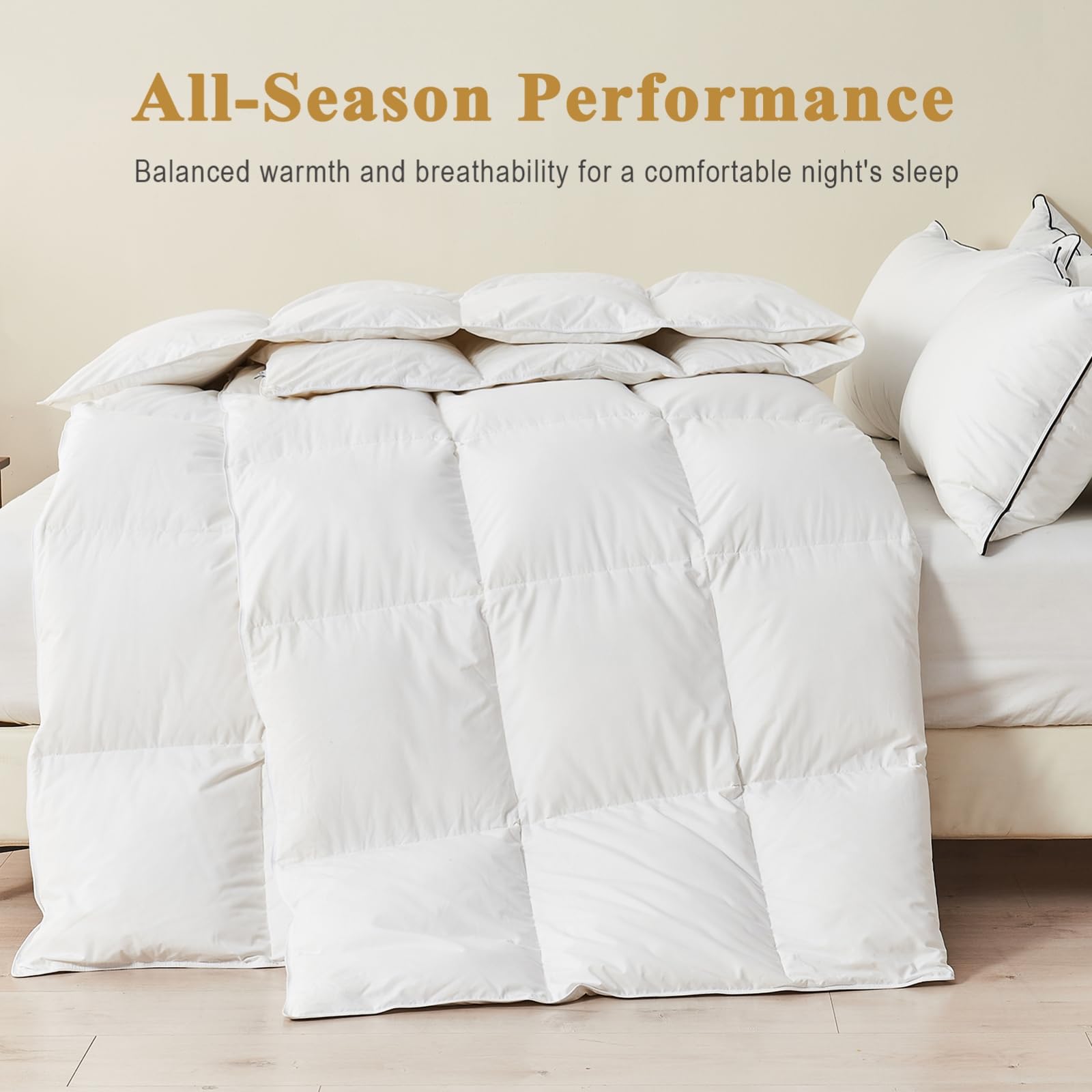 TOPGREEN comforter airing outside to restore loft and freshness