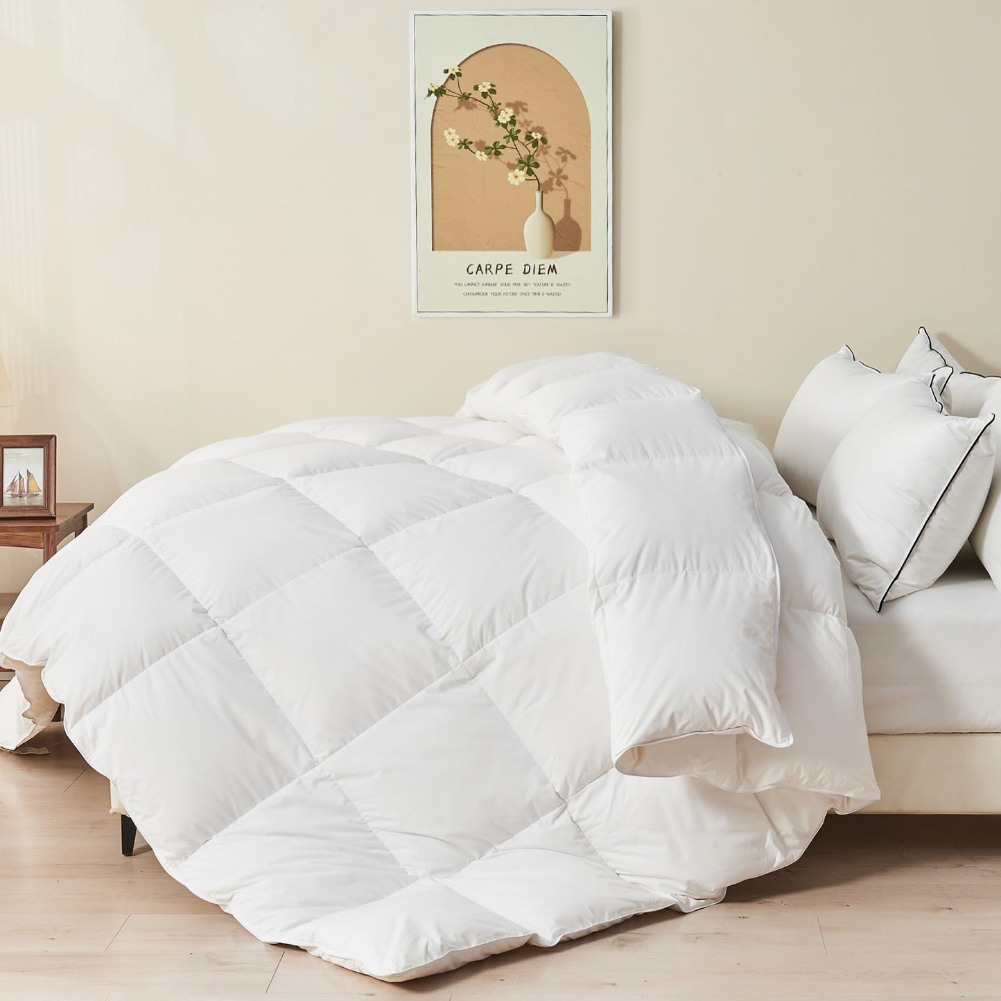 TOPGREEN comforter front view showing plush loft and inviting comfort