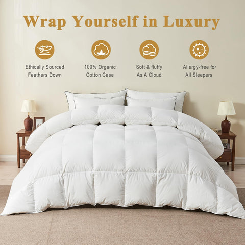 TOPGREEN comforter vacuum-packed for compact shipping and easy storage