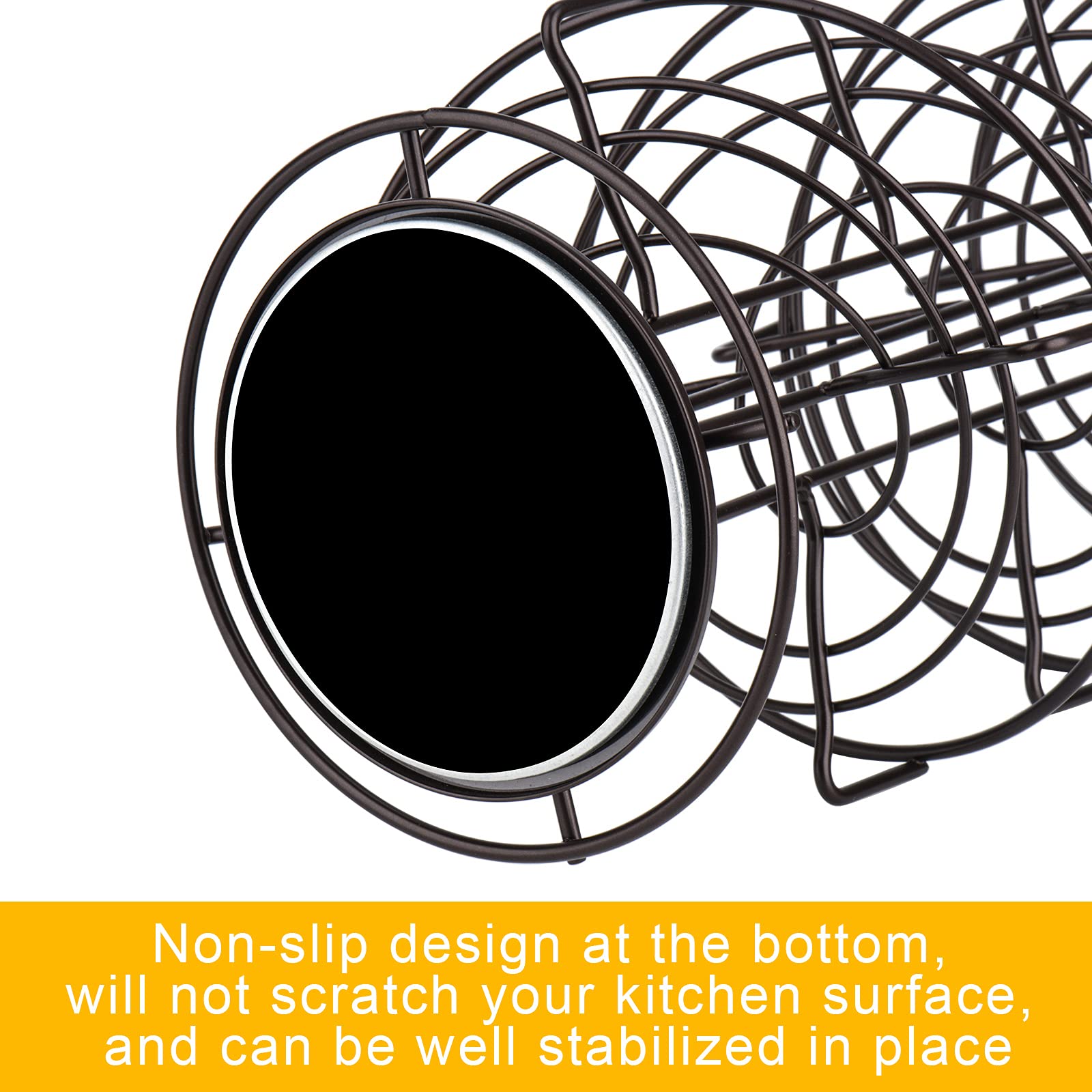 Toplife rack with eggs for size comparison showing compact space-saving design