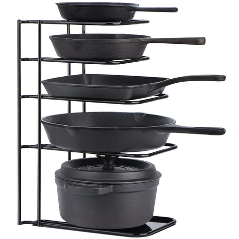 Toplife front view pan rack showing five-tier storage and stable base