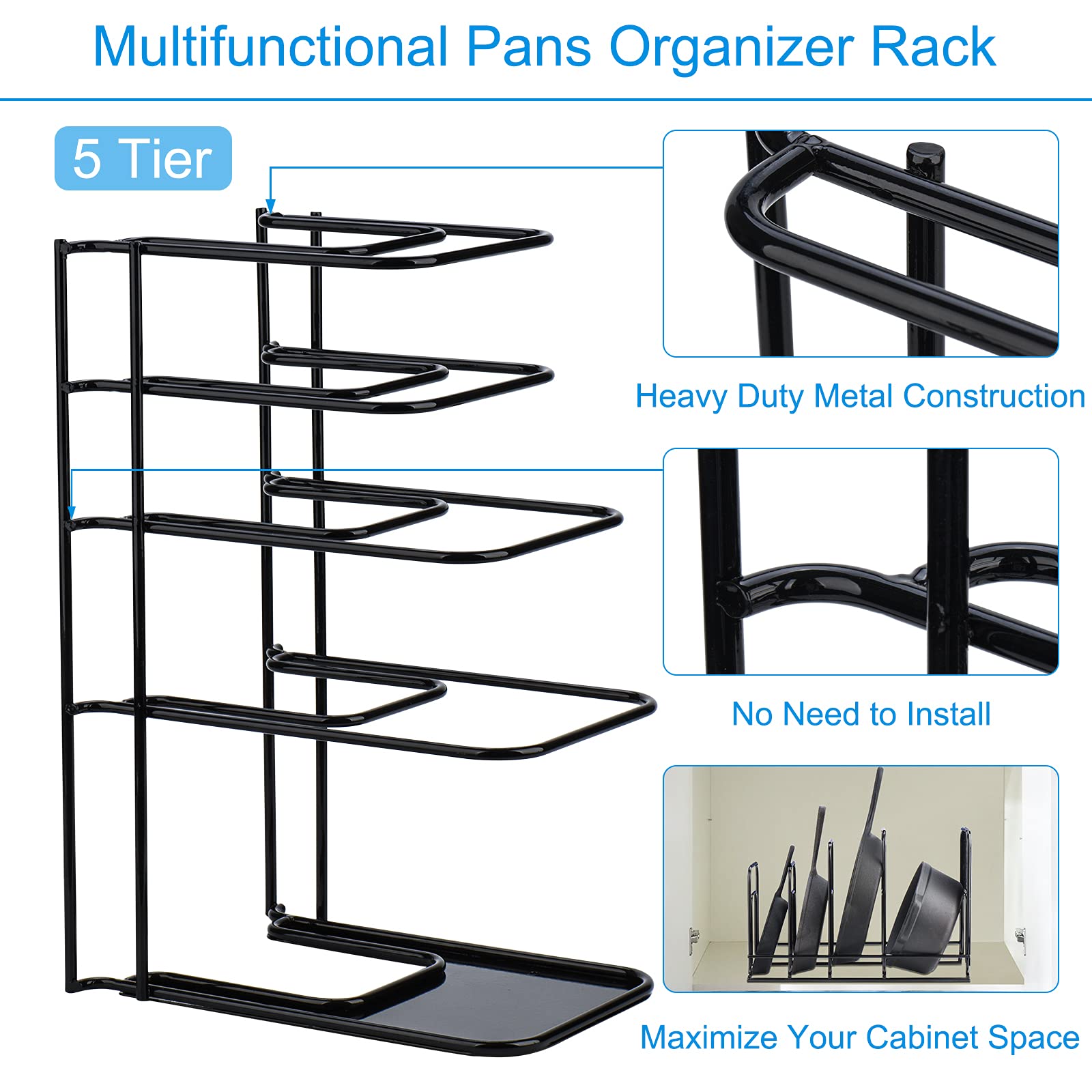 Toplife rack placed vertically inside cabinet for space-saving benefit
