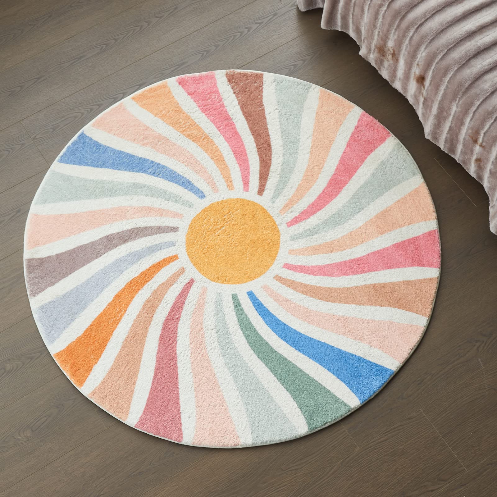 Topotdor rug scaled with furniture to show 47-inch size benefit