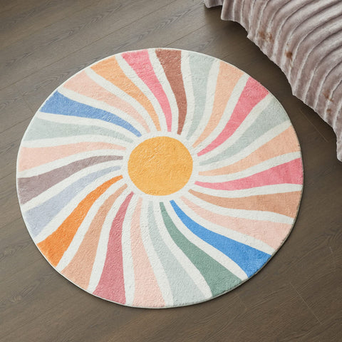 Topotdor rug scaled with furniture to show 47-inch size benefit