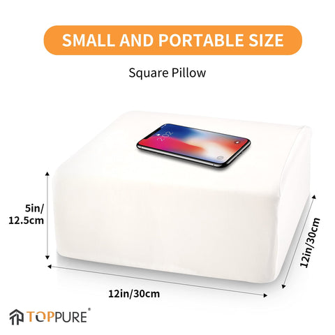 TOPPURE pillow placed between knees providing hip and knee pressure relief