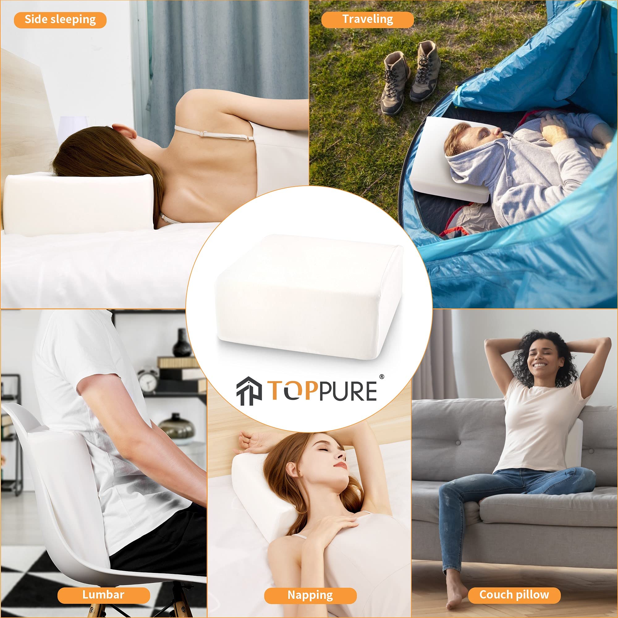 TOPPURE removable cover with invisible zipper for effortless washing