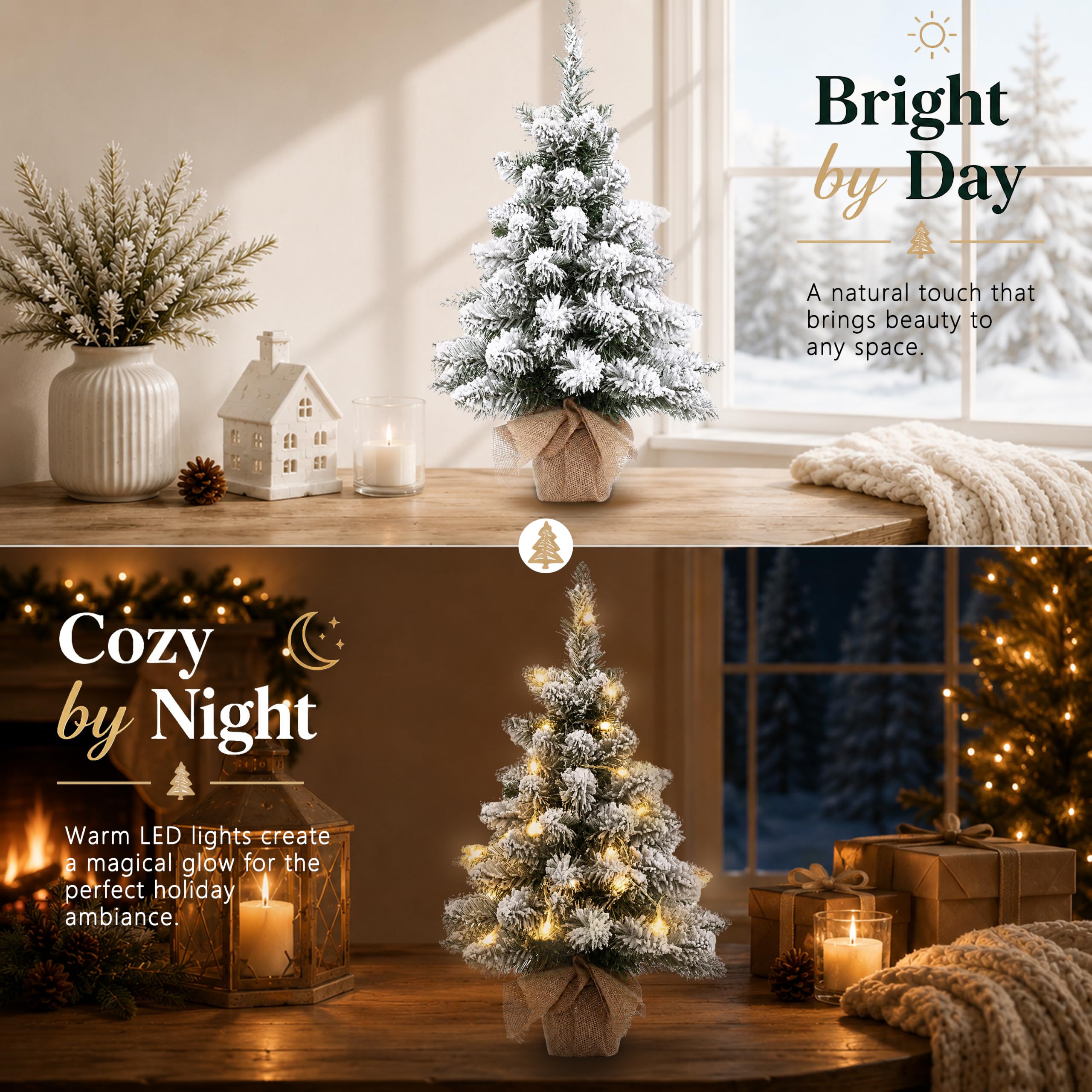 Topro tabletop display in a living room adding instant festive ambience to small spaces
