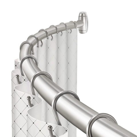 TOPROD curved rod front profile showing wider shower space benefit