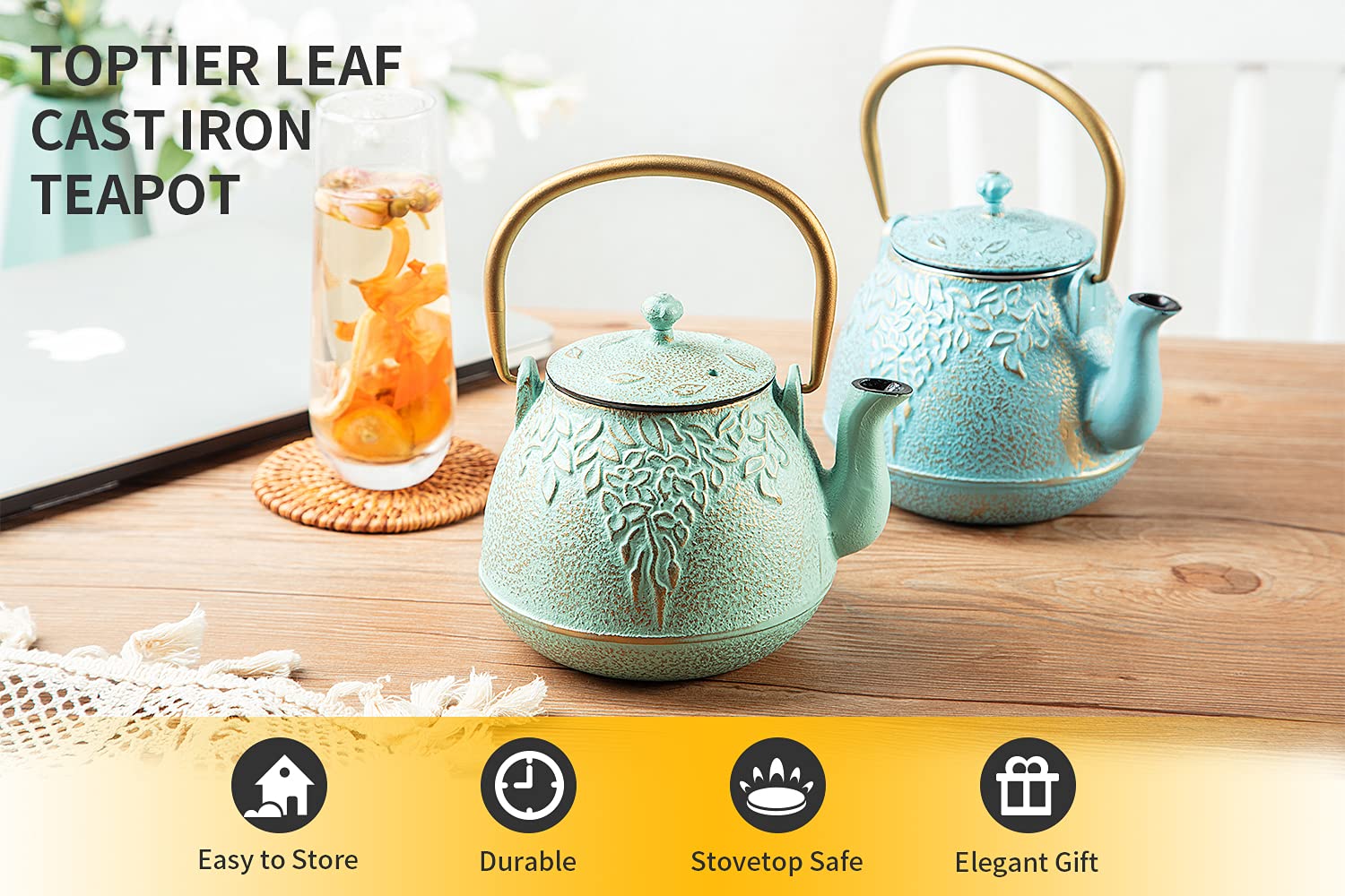 toptier enamel interior close-up preserving tea flavor and easy cleaning