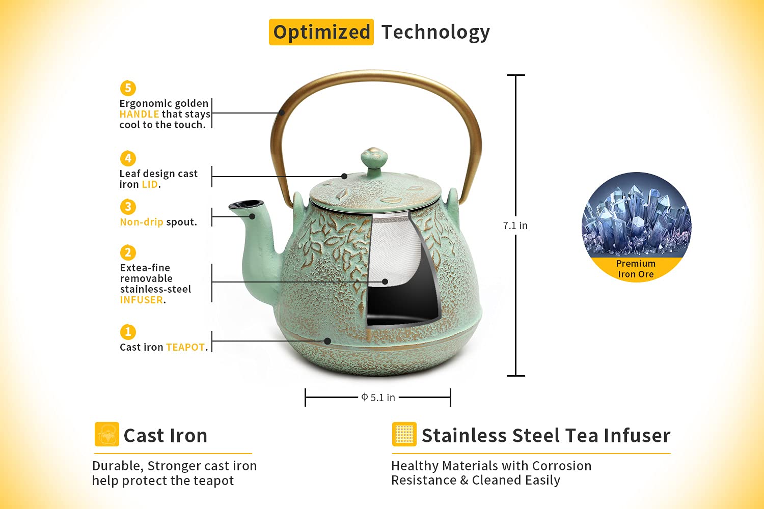 toptier stainless steel infuser detail removable for convenient steeping