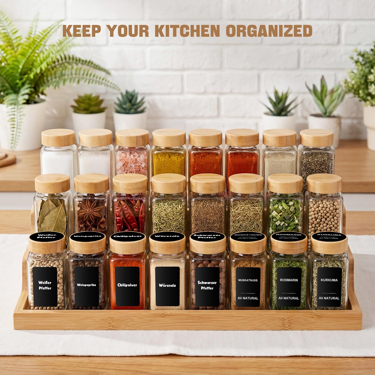 Torchero lifestyle shot in kitchen showing neat, accessible spice setup