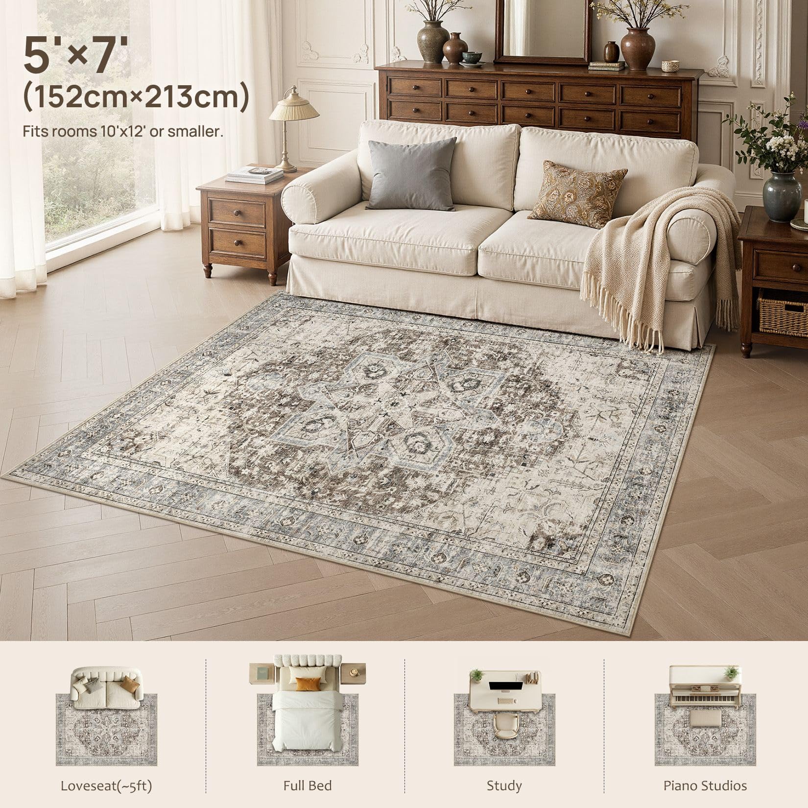 Tortania styled in bedroom setting providing warm, layered look
