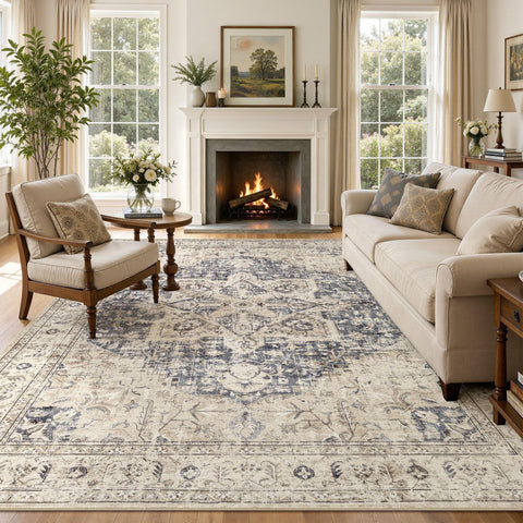 Tortania worn medallion pattern highlighting vintage look and subtle contrast