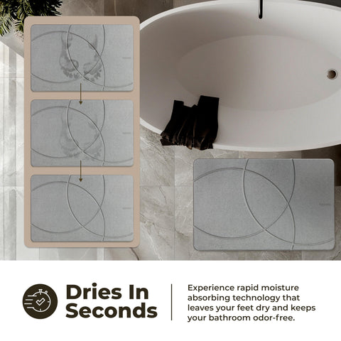 TOSORO mat placed at shower exit keeping bathroom floor dry and slip-safe