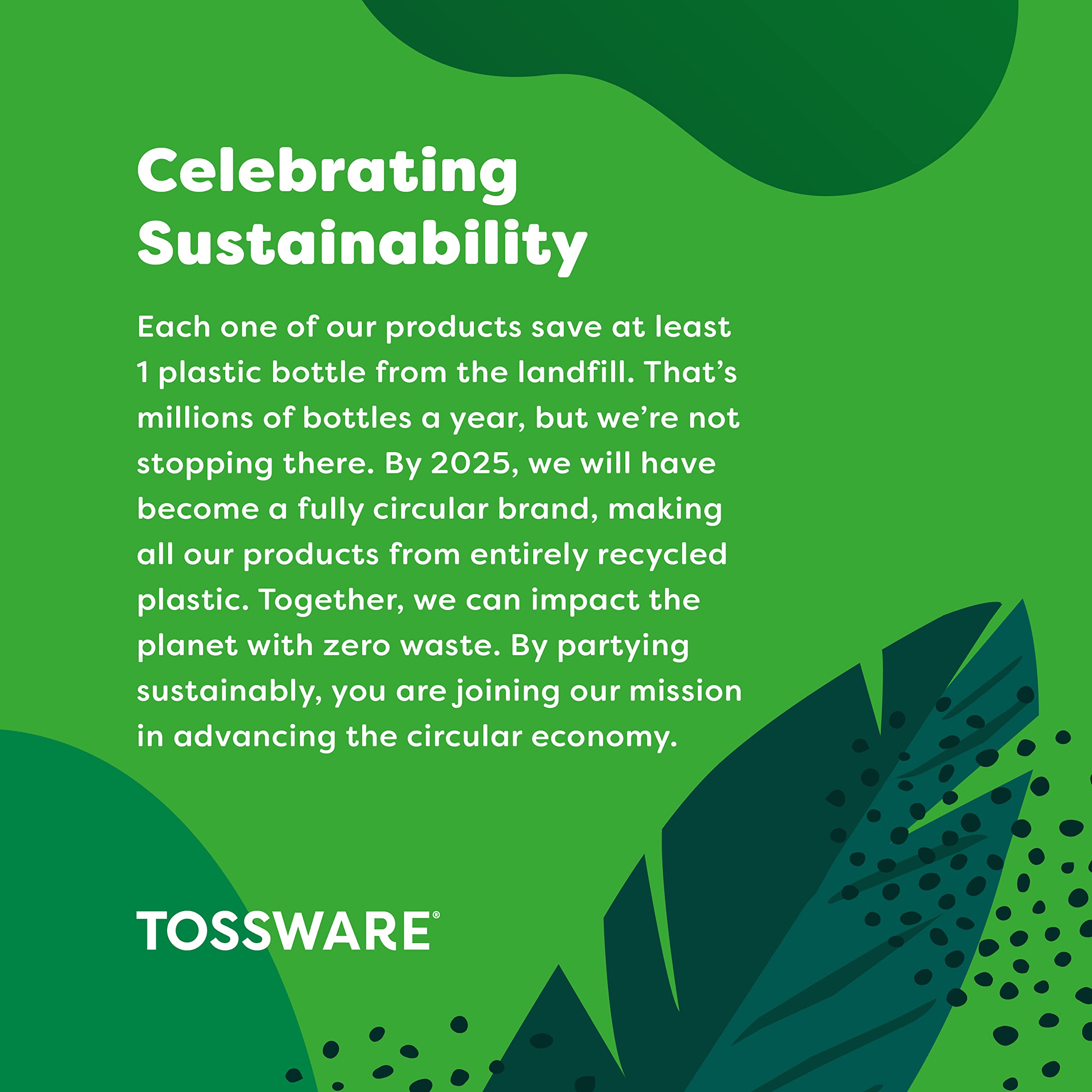 TOSSWARE glasses on outdoor table illustrating durable, party-ready entertaining