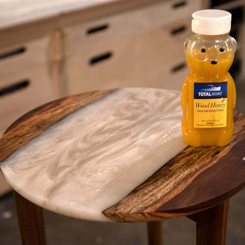 TotalBoat before and after on cutting board showing protection benefits