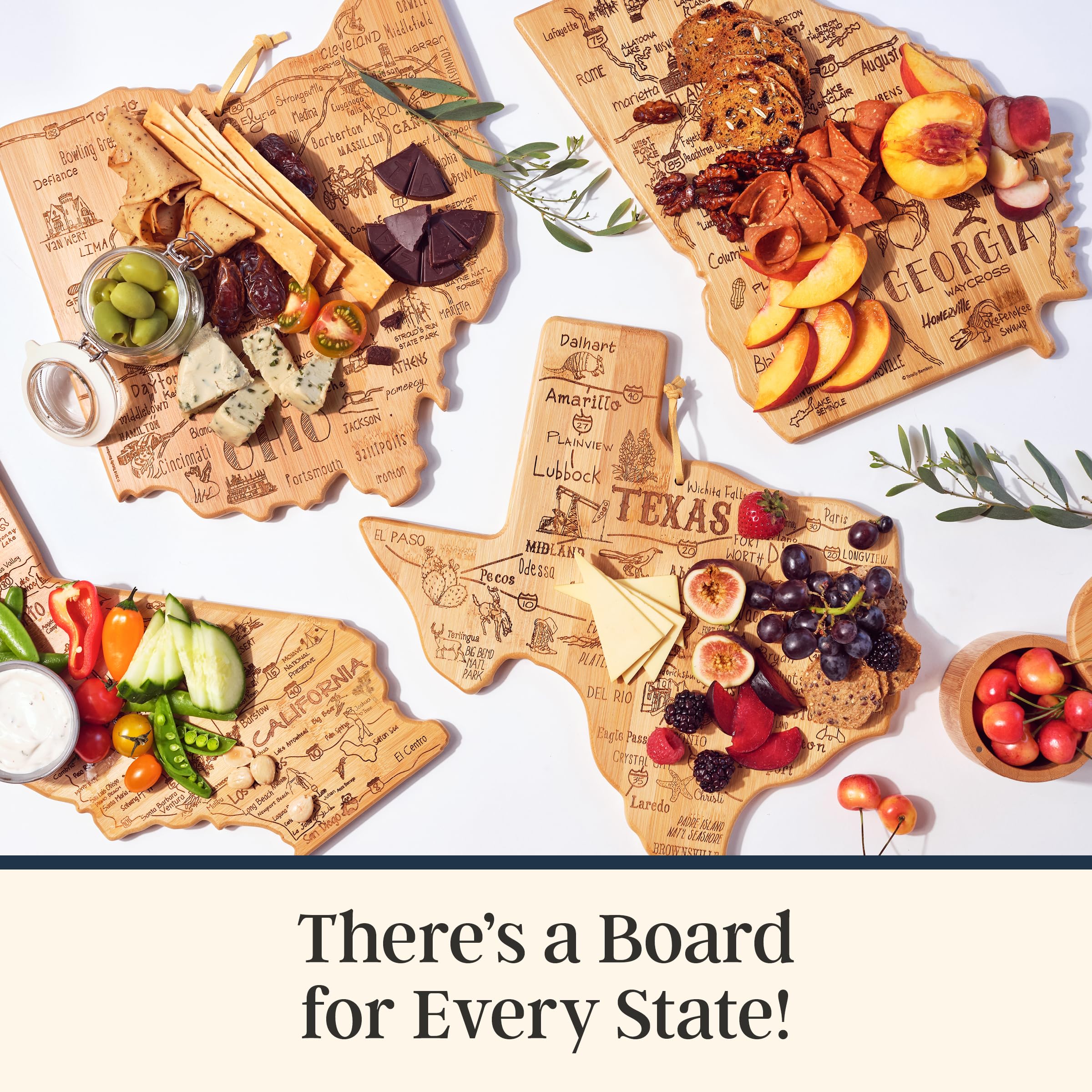 Totally Bamboo board styled in a kitchen setting to show lifestyle and decor benefit