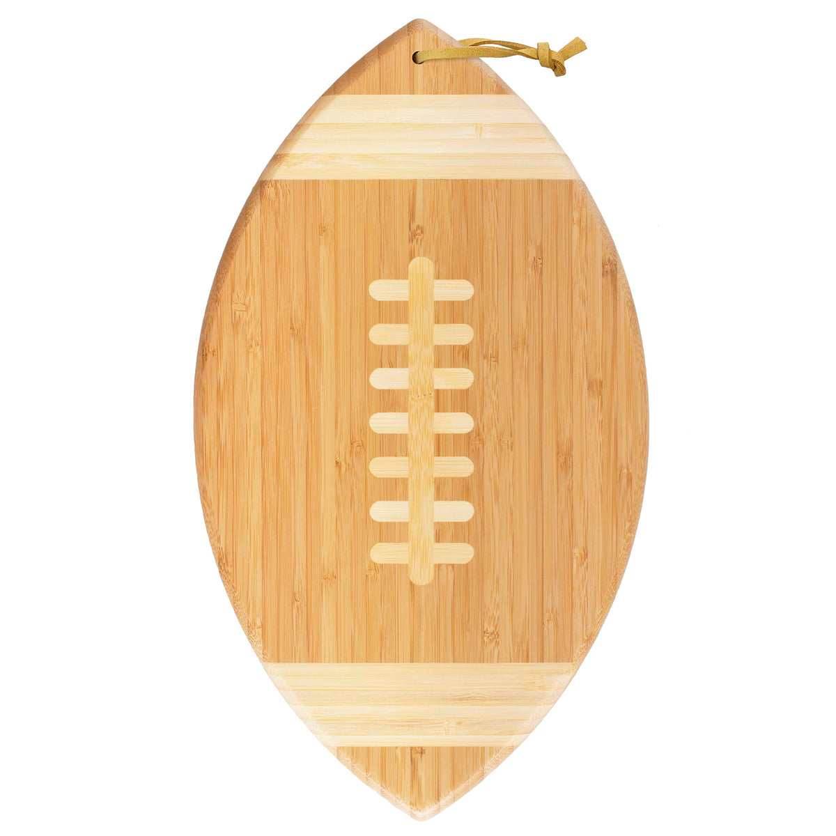 Totally Bamboo front view showing football shape and serving appeal