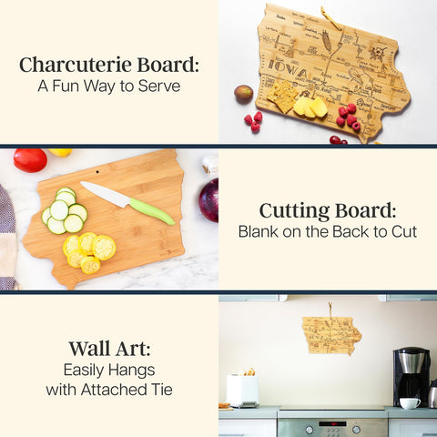 Totally Bamboo back smooth bamboo surface for cutting and daily meal prep