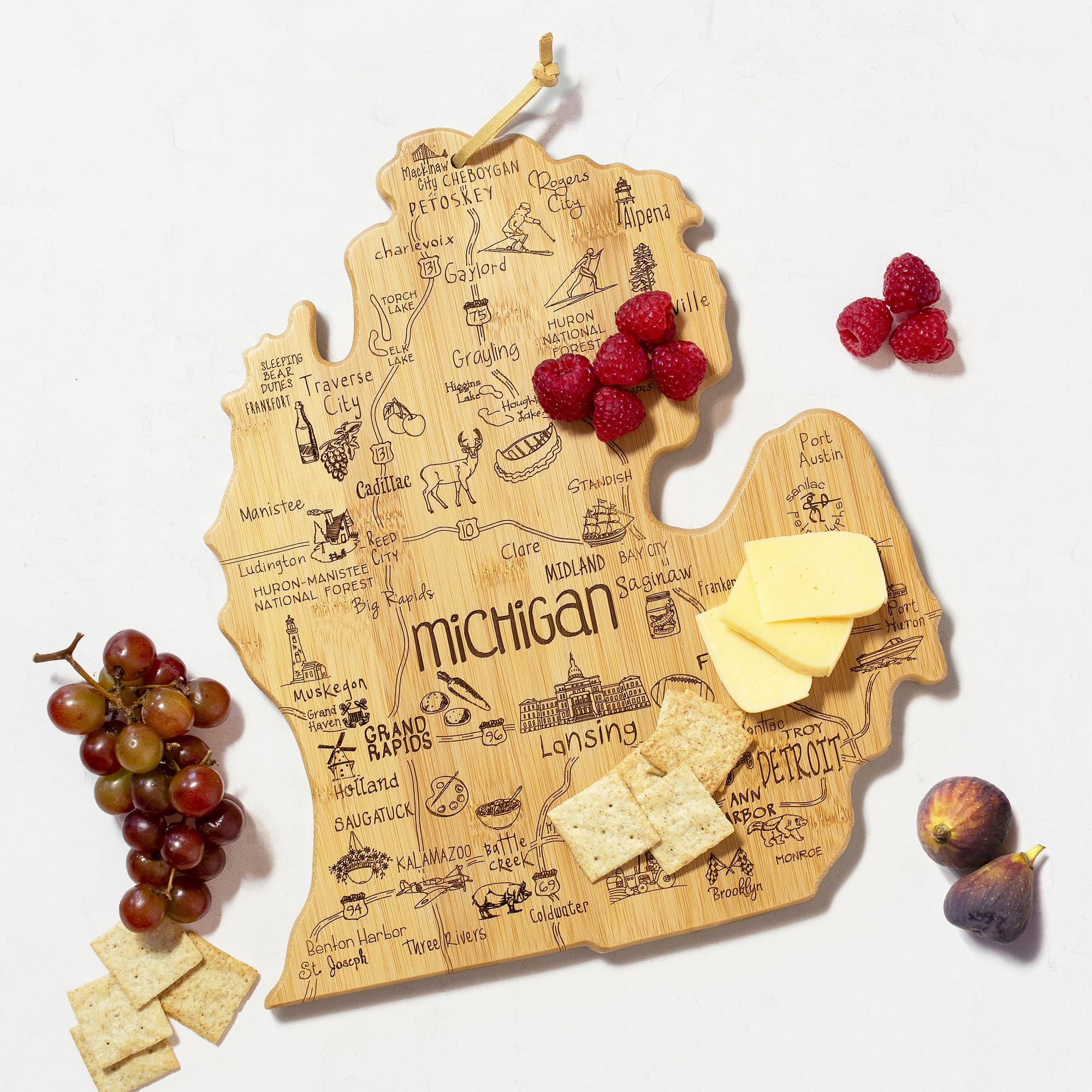 Totally Bamboo charcuterie on mitten board showing serving versatility and guest appeal