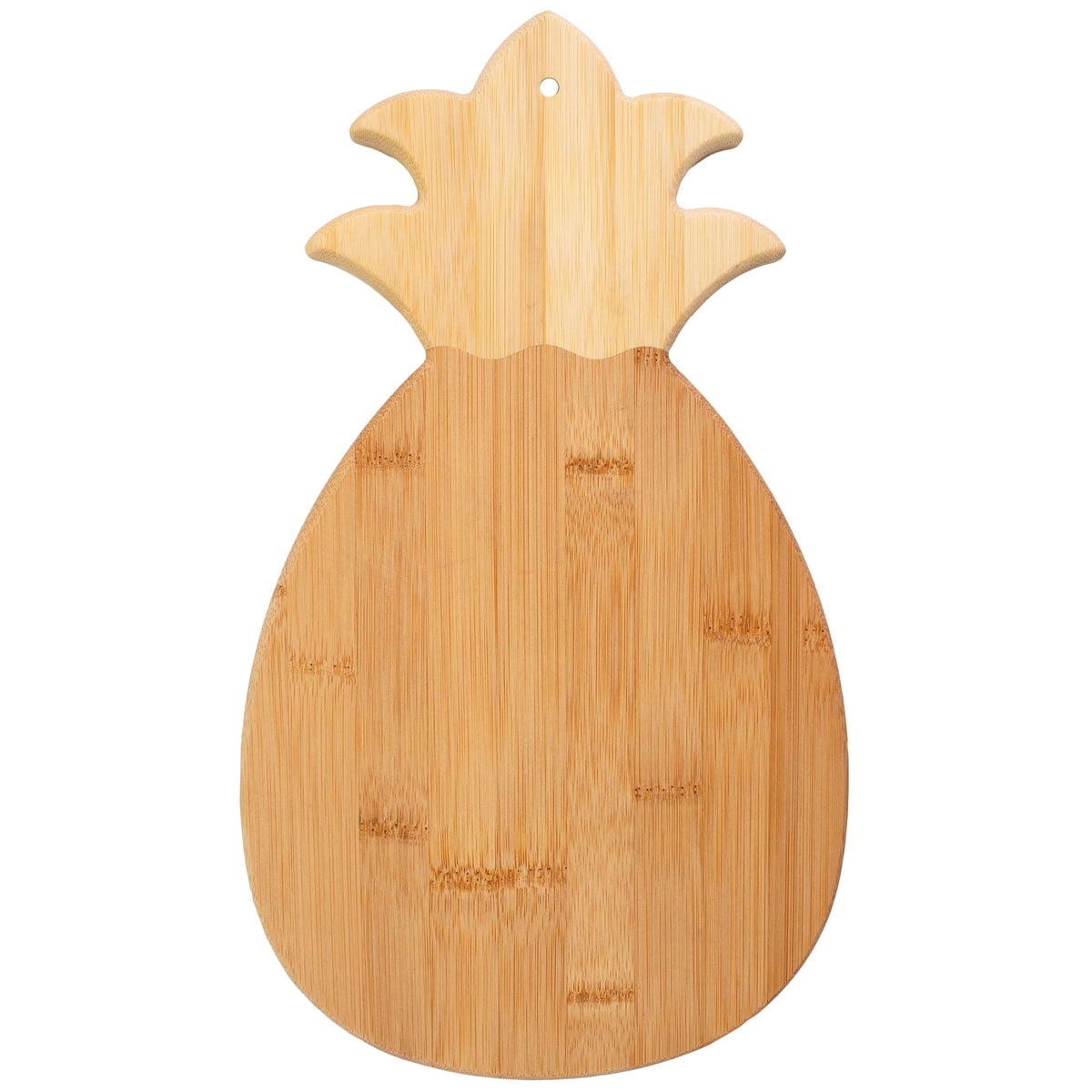 Totally Bamboo pineapple board front view showing shape and serving benefit