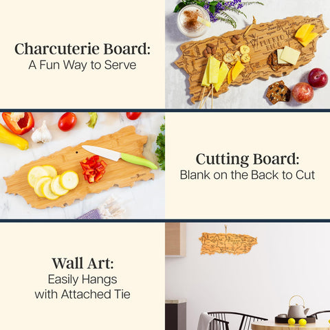 Totally Bamboo reverse side displays smooth bamboo surface, ideal for knife-friendly prep