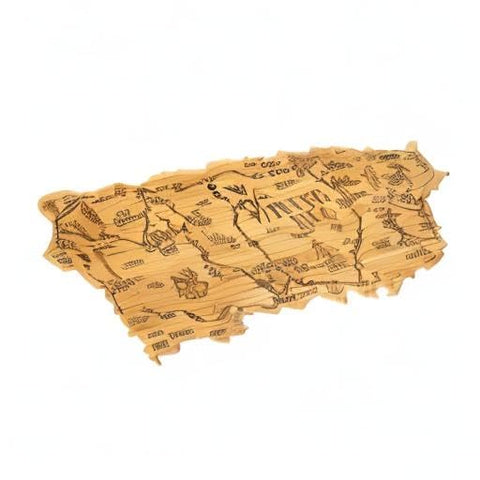 Totally Bamboo gift-wrapped board ready for giving to Puerto Rico lovers and hosts