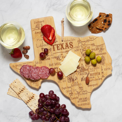 Totally Bamboo board staged with charcuterie to enhance entertaining