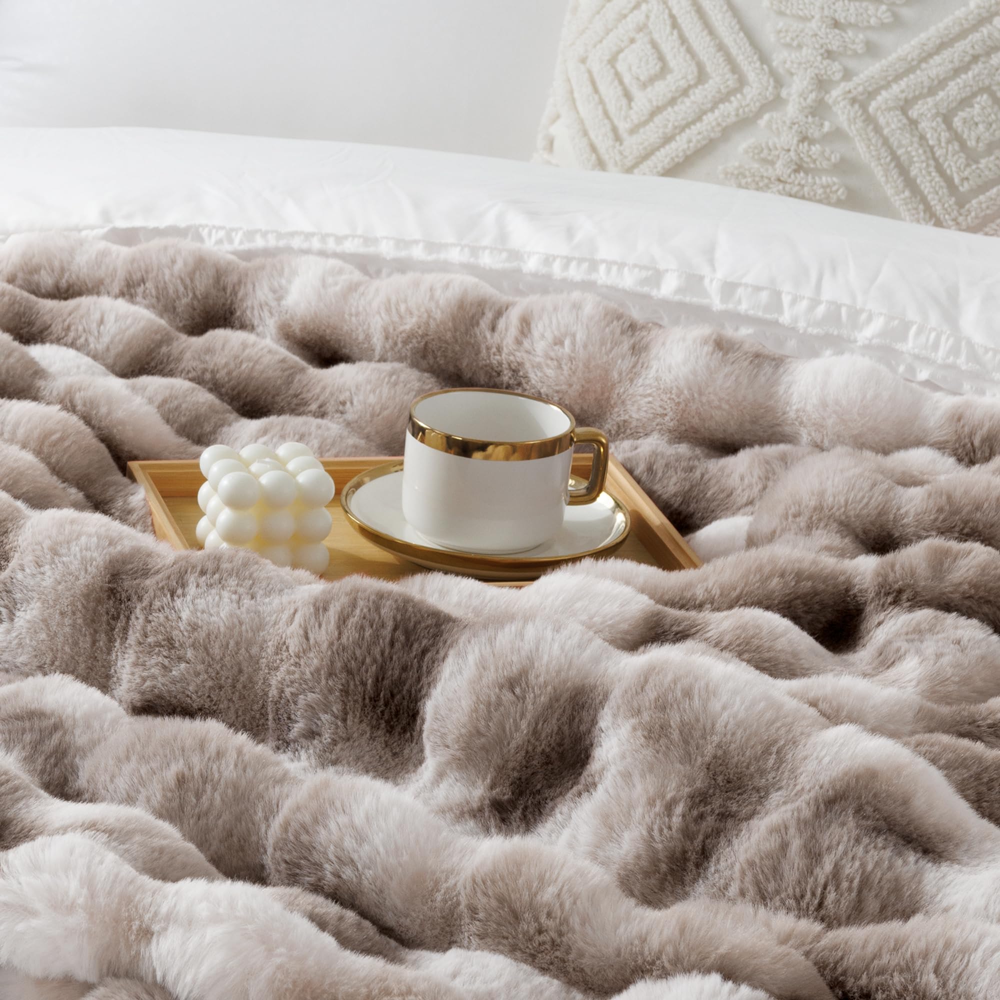 Touchat boxed throw ready to gift conveying premium presentation benefit