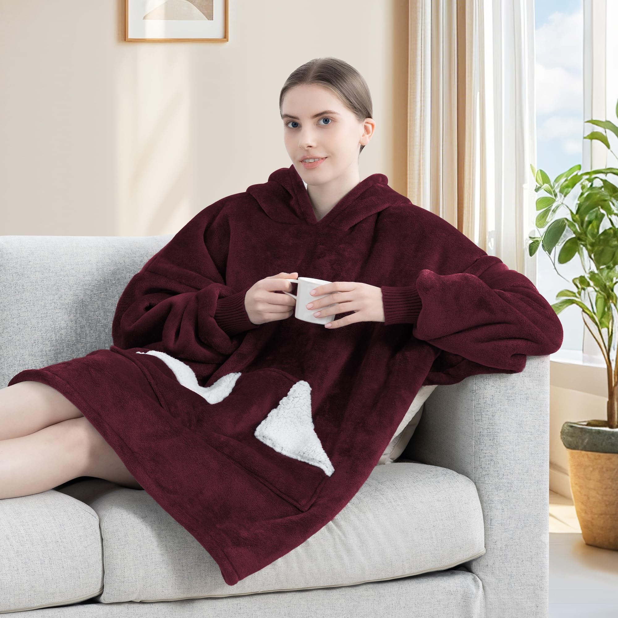 Touchat hood and pocket detail displaying large pocket convenience and secure storage