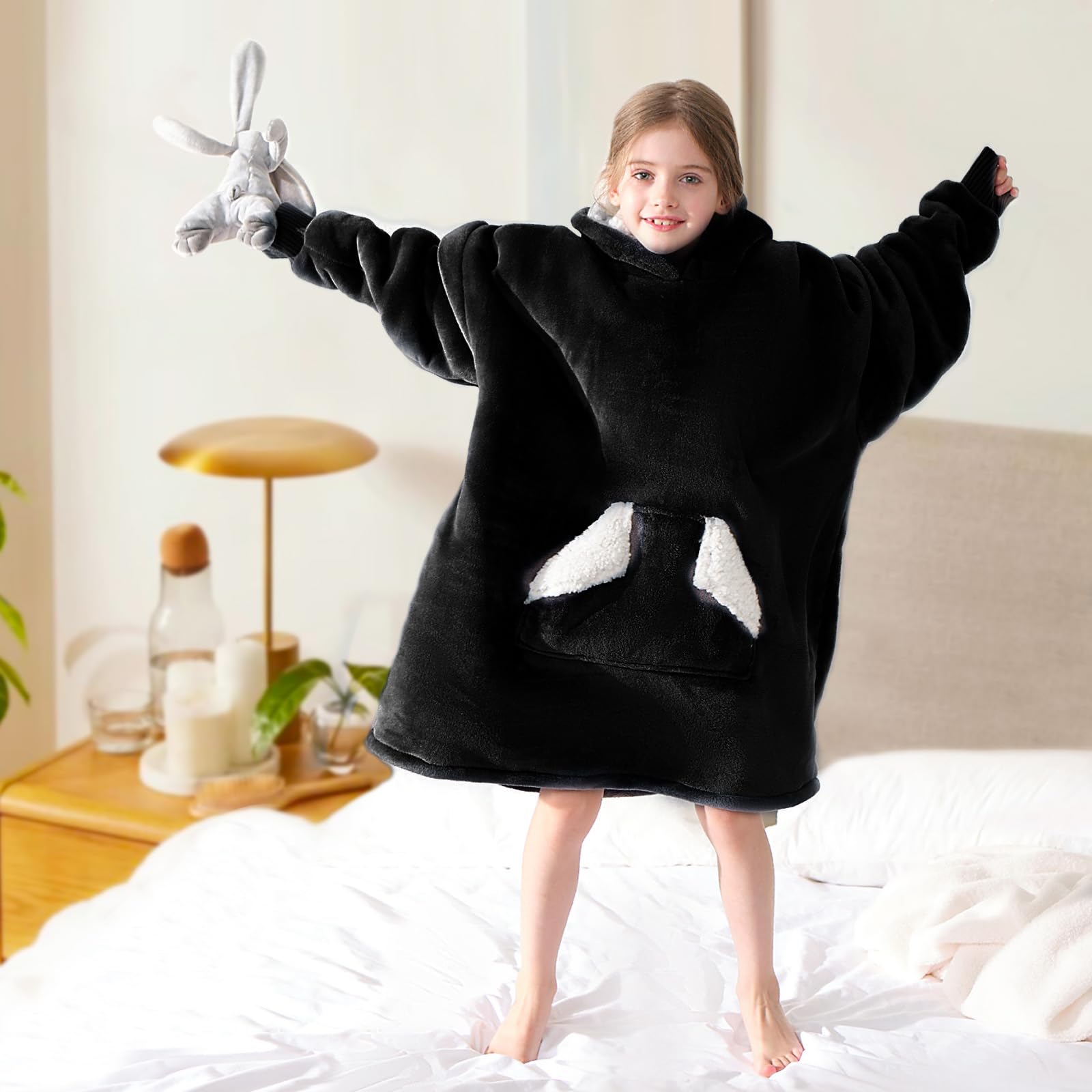 Touchat hood folded as pillow showing dual-purpose hood comfort