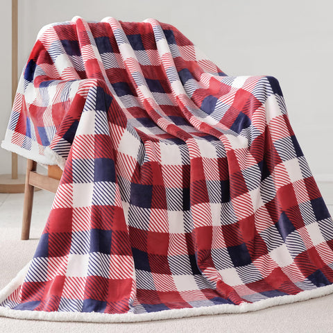 Touchat blanket draped on sofa demonstrating cozy living room use