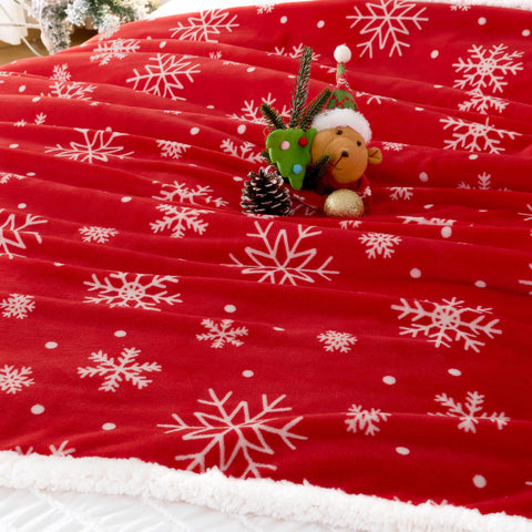 Touchat flannel pattern closeup highlights vibrant red festive design