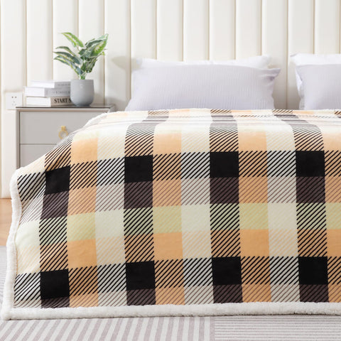 Touchat folded twin blanket scale showing size and portability benefit