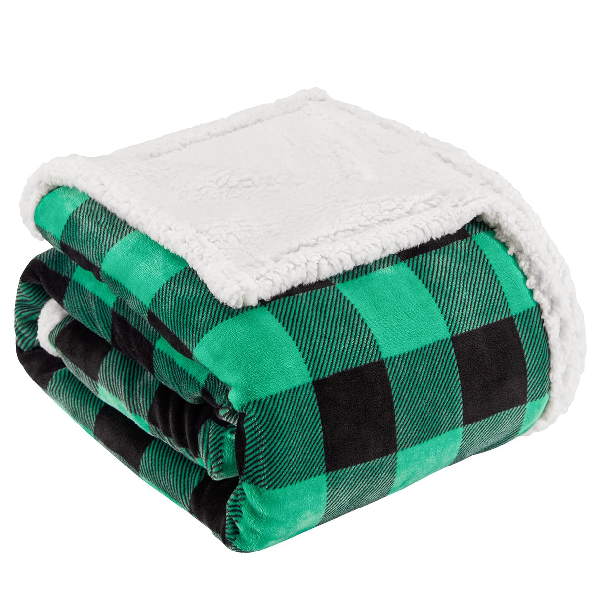 Touchat buffalo plaid front view showing classic green black pattern and cozy look